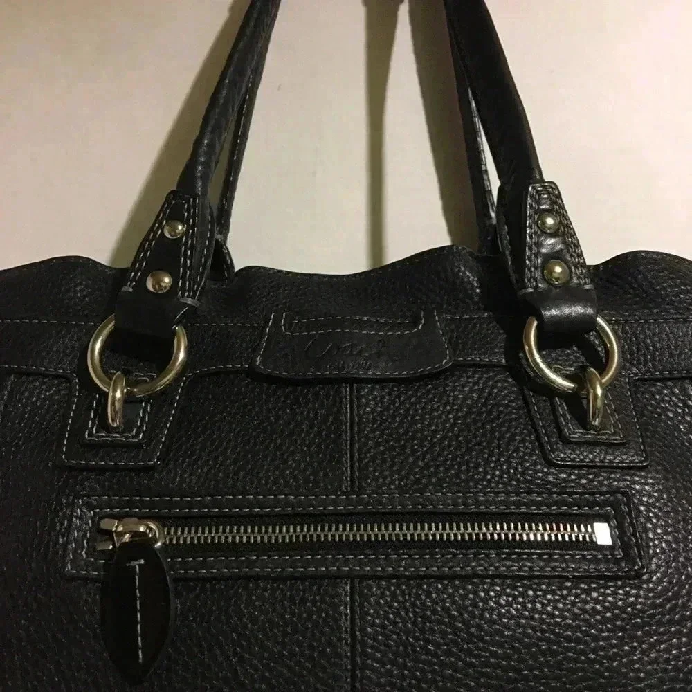 Coach Black leather satchel handbag